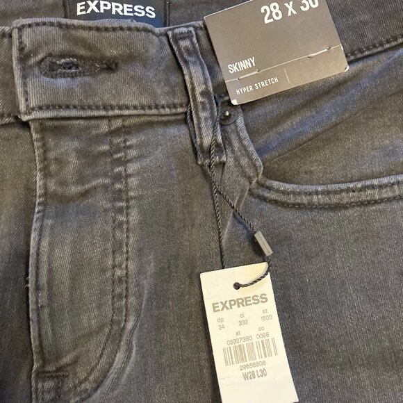 New Men's Express black Jeans 28/30 - Picture 4 of 5